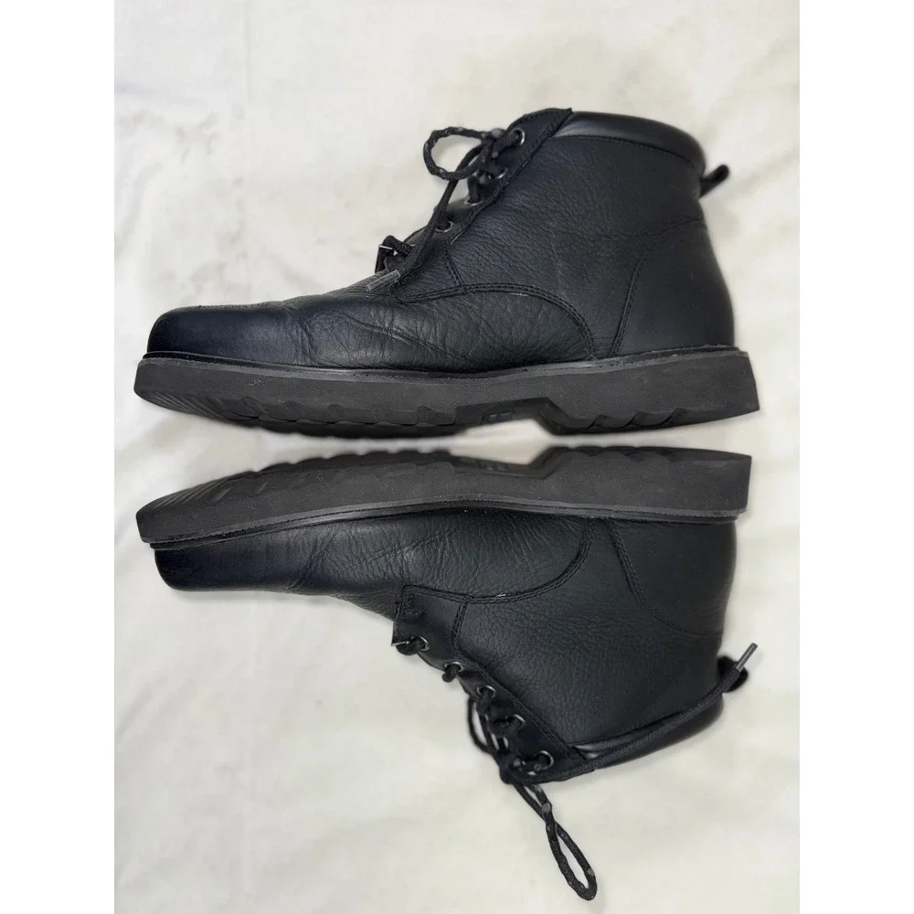 Rockport Men's 9.5 Black Leather Hydro-Shield Waterproof Chukka Boots